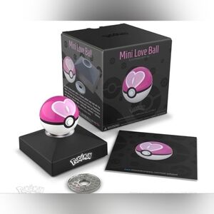 The Wand Company Pokémon Love Ball Replica Die-Cast Electronic Display Stand NWT